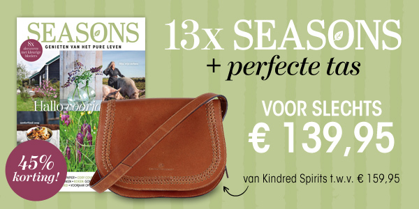 <p>Saddle Bag van Kindred Spirits (t.w.v. € 159,95) cadeau!</p>